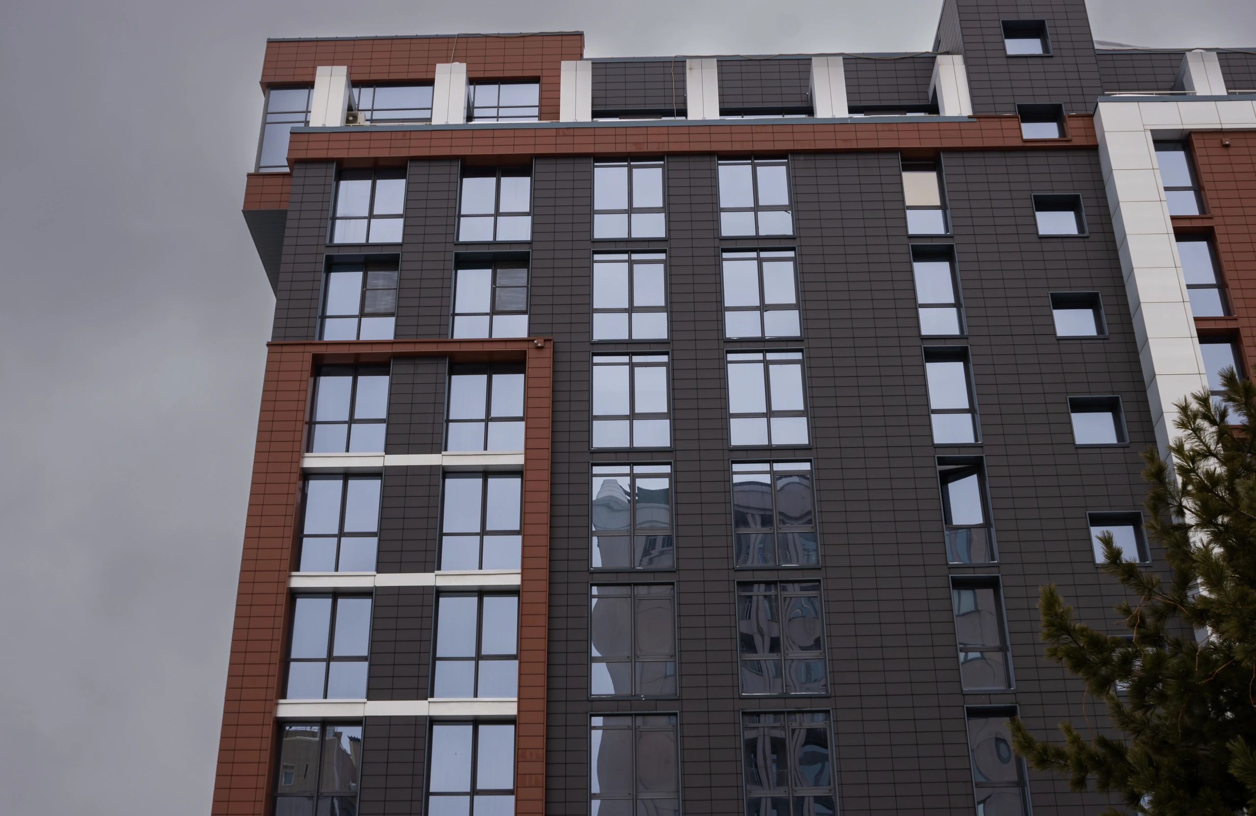 Modern high-rise building facade