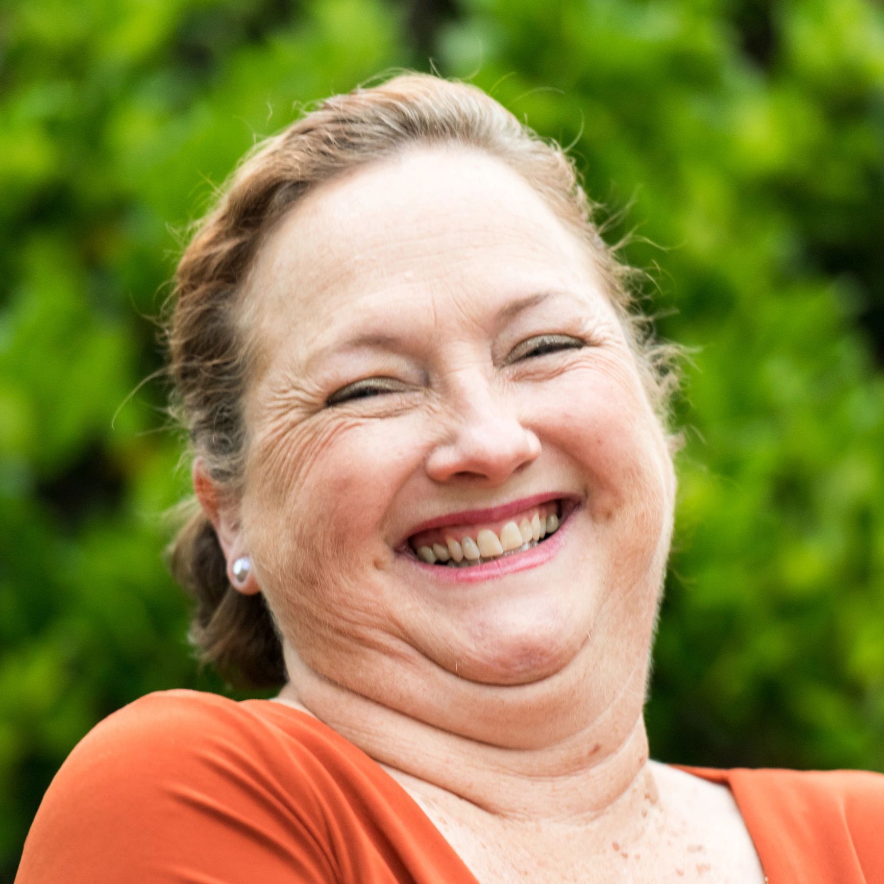 Smiling client portrait